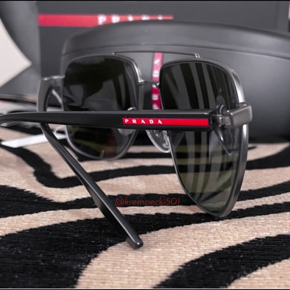 PRADA unisex mirrored blue auth/new sunglasses - Picture 2 of 10